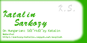 katalin sarkozy business card